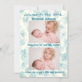 Anuncio Niño bebé con nueva llegada de hermanos