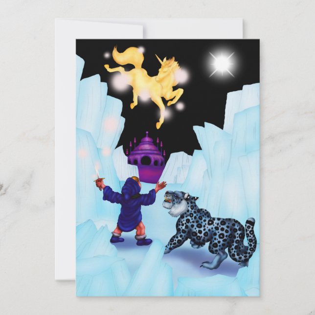 Anuncio Niño divino de Libertad Unicornio Nieve Leopardo F (Anverso)