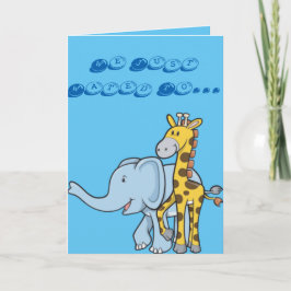 Anuncio Niño Recién nacido jirafa y elefante