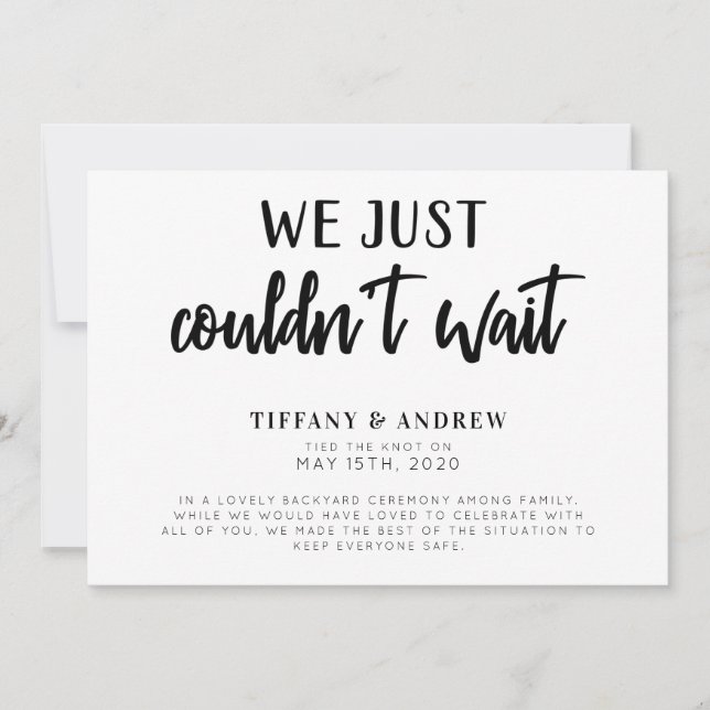 Anuncio No podíamos esperar Boda (Anverso)