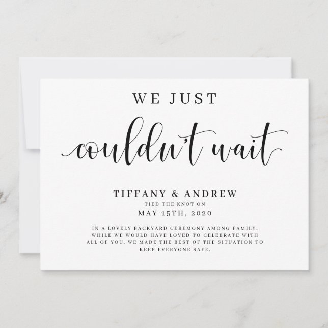 Anuncio No podíamos esperar Boda (Anverso)