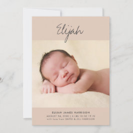 Anuncio Nombre caligráfico Terracotta Un nacimiento fotogr