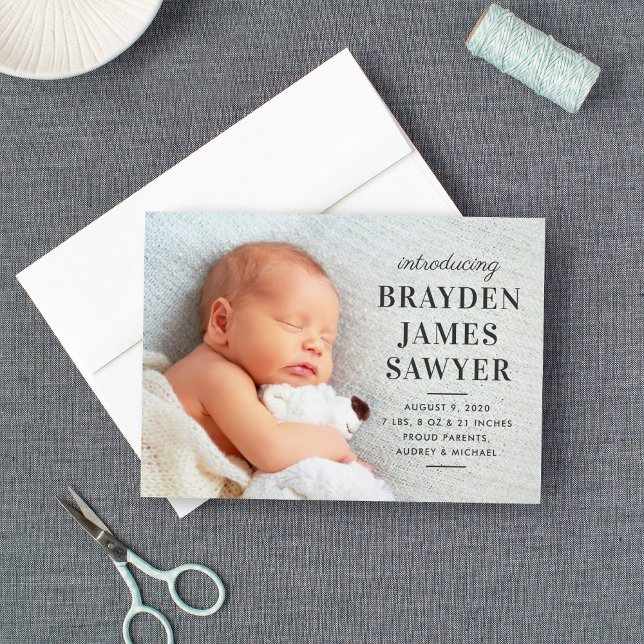 Anuncio Nombre de la declaración Carbón Gray Baby Boy Foto (Subido por el creador)