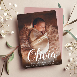 Anuncio nombre del texto | Nacimiento vertical de la foto