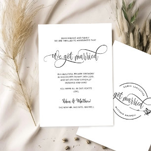 Anuncio Nos casamos, Boda casado moderno elegante