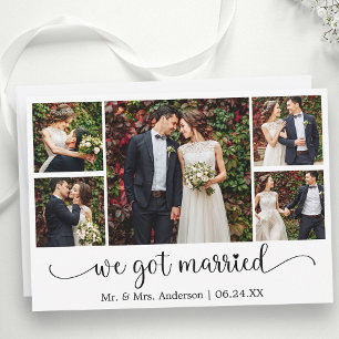 Anuncio Nos Casamos Corazón Caligrafía 5 Foto Boda
