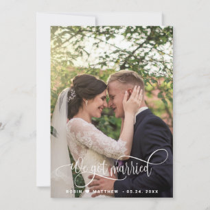 Anuncio Nos Casamos, Elegante Boda De Escritura Fotográfic