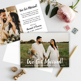 Anuncio Nos Casamos Foto Boda Letra Pincel