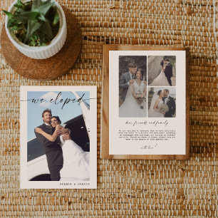 Anuncio Nos escapamos Caligrafía moderna Foto en blanco y 