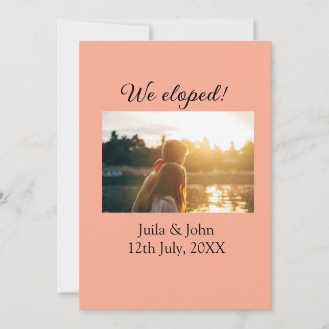 Anuncio Nos fugamos añadir ciudad de nombre de pareja, fec (Anverso)