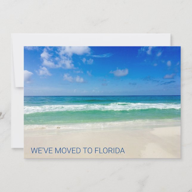 Anuncio Nos hemos mudado a Florida Destin Beach Photo Movi (Anverso)