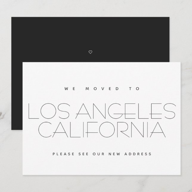 Anuncio Nos hemos mudado a los Ángeles California, un nuev (Anverso / Reverso)