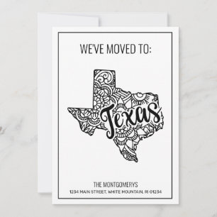 Anuncio Nos hemos mudado a Texas State Floral Mandala