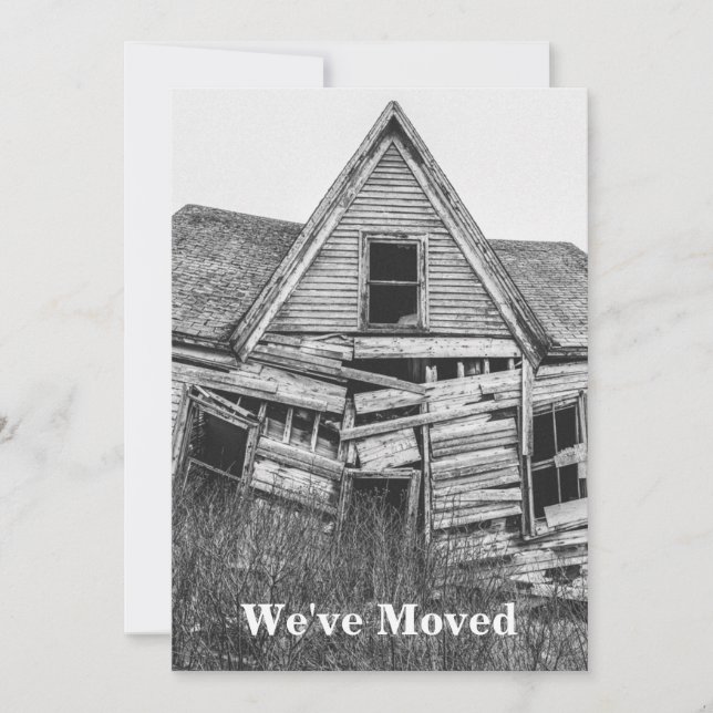 Anuncio Nos hemos mudado a una divertida y vieja casa dest (Anverso)