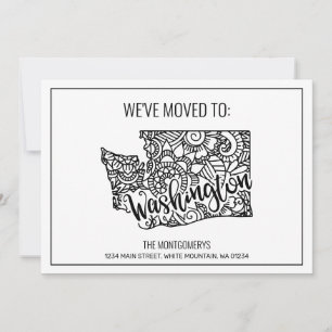 Anuncio Nos hemos mudado a Washington State Floral Mandala