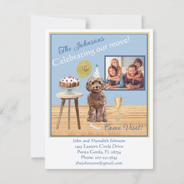 Anuncio Nos hemos mudado celebrando el presupuesto de la f (Anverso)