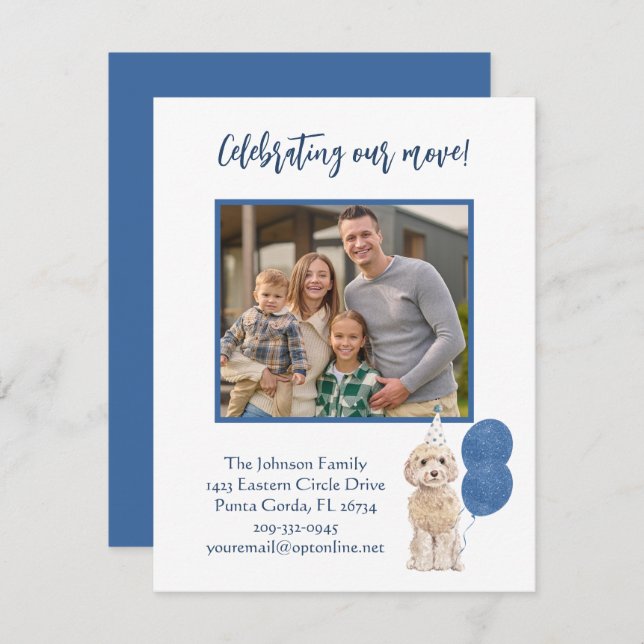 Anuncio Nos hemos mudado celebrando el presupuesto de la f (Anverso / Reverso)