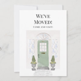 Anuncio Nos hemos mudado de nuevo hogar acuarela de la pue