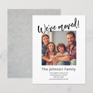 Anuncio Nos hemos mudado Familiar foto presupuesto moderno