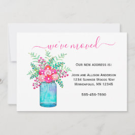 Anuncio Nos hemos mudado | Mason Jar Floral Moving