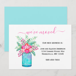 Anuncio Nos hemos mudado | Mason Jar Floral Moving