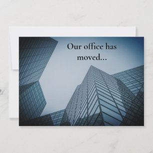 Anuncio Nos hemos mudado Traslado de edificios de oficinas