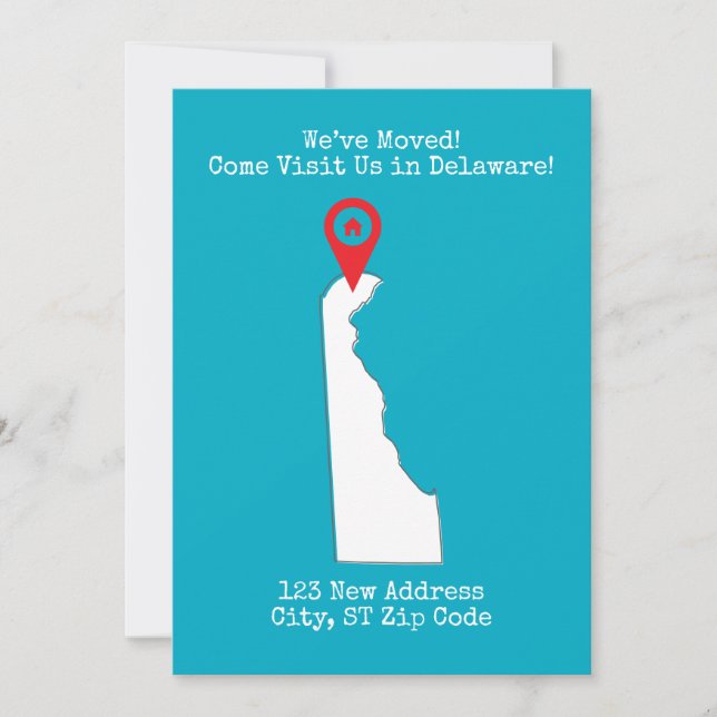 Anuncio ¡Nos hemos mudado! Ven a visitarnos a Delaware (Anverso)