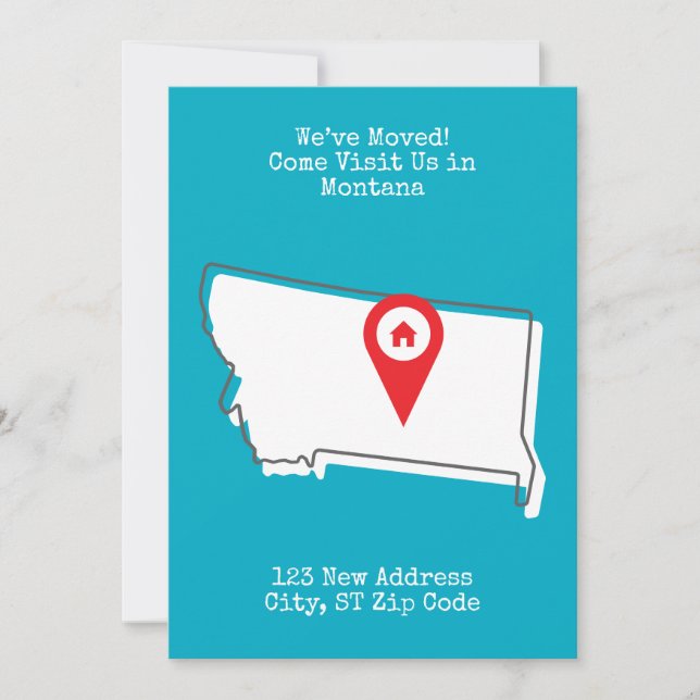 Anuncio ¡Nos hemos mudado! Ven a visitarnos a Montana (Anverso)