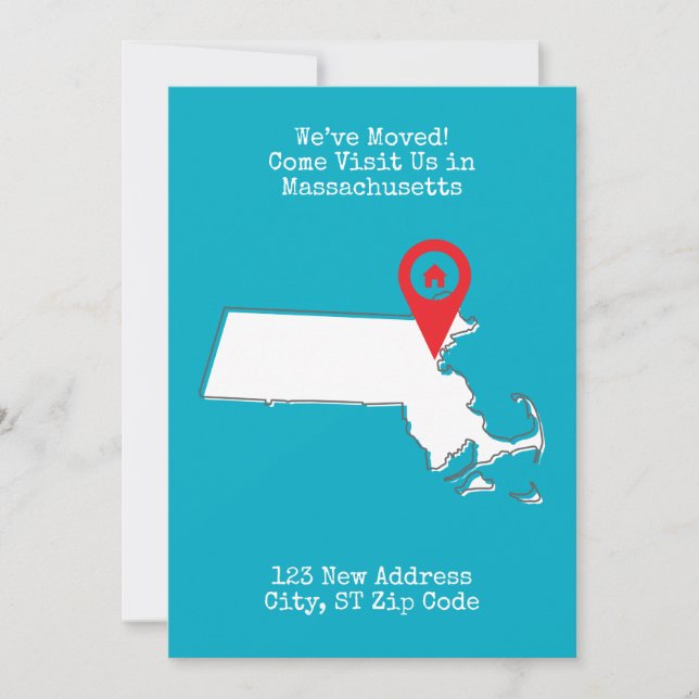 Anuncio ¡Nos hemos mudado! Ven a visitarnos en Massachuset (Anverso)