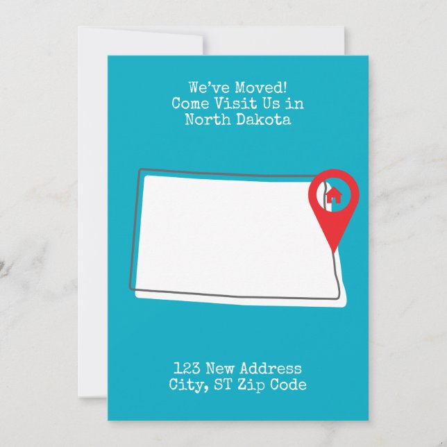 Anuncio ¡Nos hemos mudado! Visítenos en Dakota del Norte (Anverso)