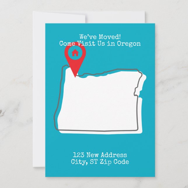 Anuncio ¡Nos hemos mudado! Visítenos en Oregon (Anverso)