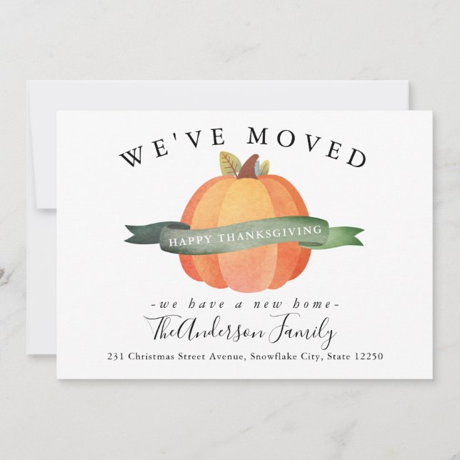 Anuncio Nos mudamos de vacaciones de calabaza de Acción de (Anverso)