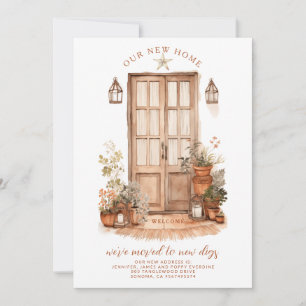 Anuncio Nos Mudamos Entrada de Puerta Tierra Acuarela