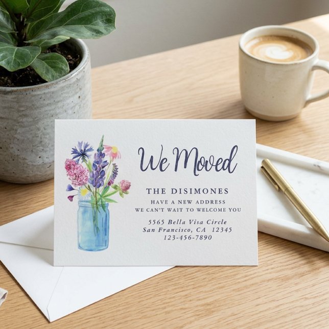 Anuncio Nos Mudamos Floral Nueva Dirección Mudanza (Subido por el creador)