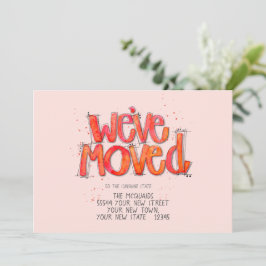 Anuncio Nos Mudamos Lettering Acuarela