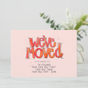 Anuncio Nos Mudamos Lettering Acuarela