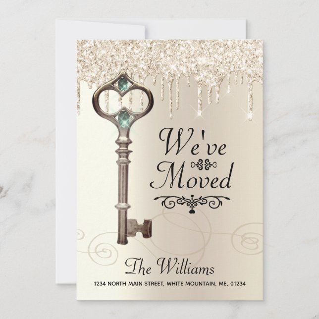 Anuncio Nos Mudamos Llave Brillo que Gotea Cambio de Direc (Anverso)