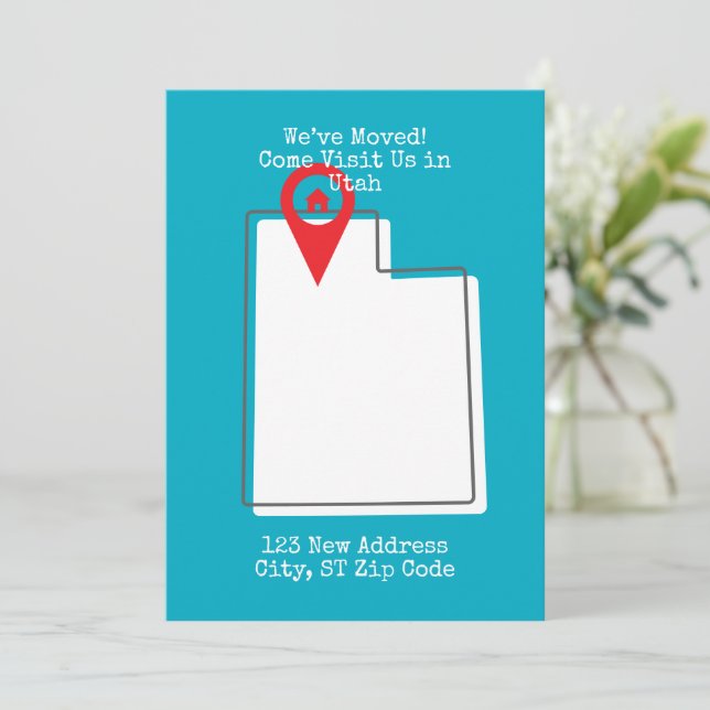 Anuncio ¡Nos Mudamos! Visítenos en Utah (Anverso de pie)