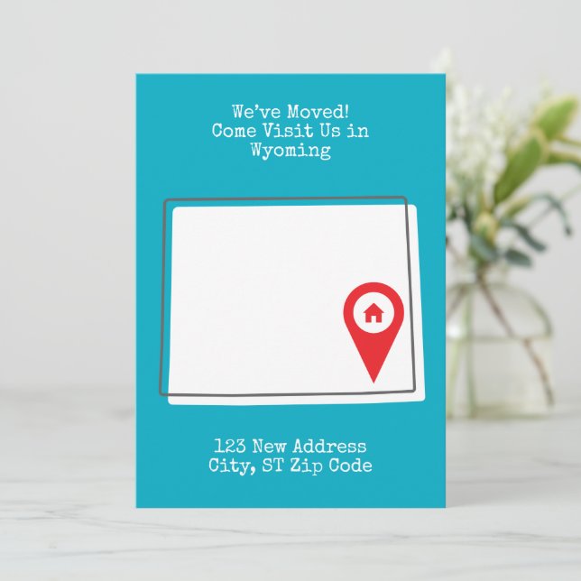Anuncio ¡Nos Mudamos! Visítenos en Wyoming (Anverso de pie)