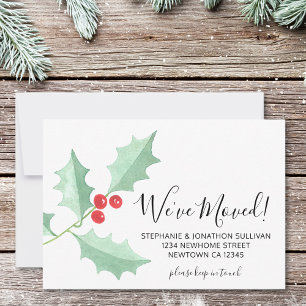 Anuncio Nos Mudamos Watercolor Holly