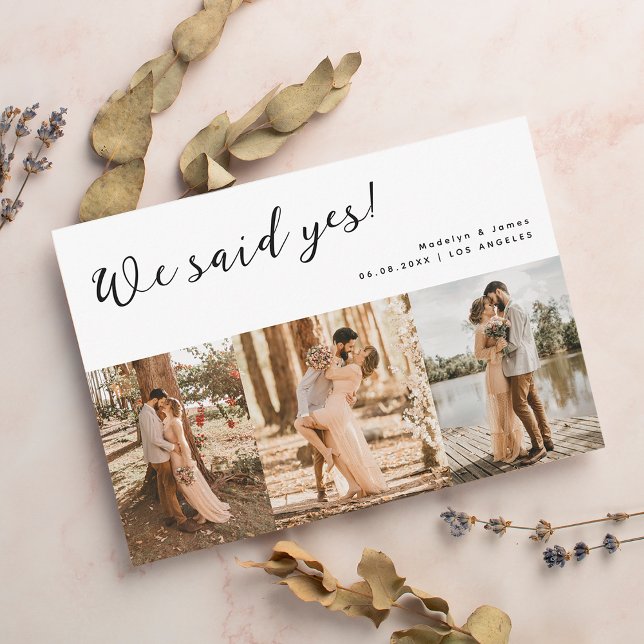 Anuncio Nosotros Dijimos Sí Boda Moderna Multifoto (Subido por el creador)