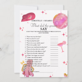 Anuncio Novia y novio trivia juego de ducha de novia