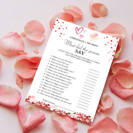 Anuncio Novia y novio trivia juego de ducha de novia