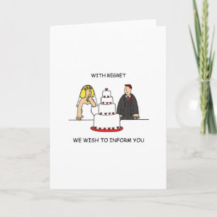 Anuncio Nuestra boda está cancelada, Pareja Humorística.