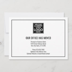 Anuncio Nuestra Nueva Información de Dirección con Logotip