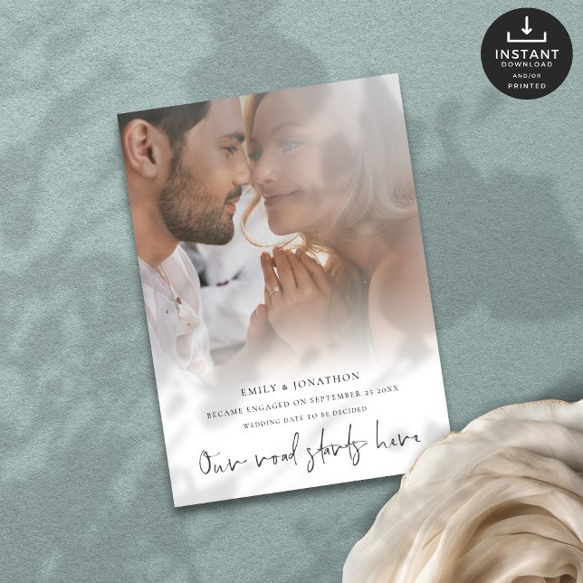 Anuncio Nuestro Camino Empieza Aquí Compromiso De Fotograf (Subido por el creador)