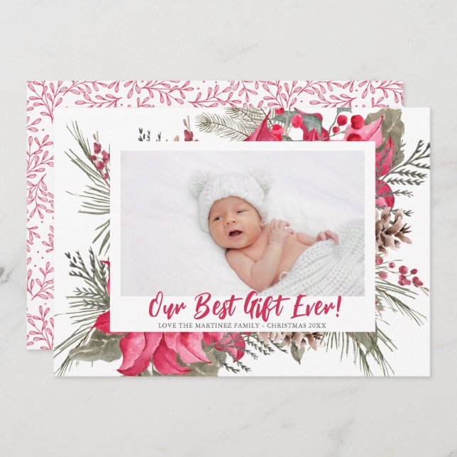 Anuncio Nuestro mejor regalo para el nacimiento del bebé (Anverso / Reverso)