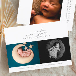 Anuncio nuestro nacimiento de un collage de fotos de bebé