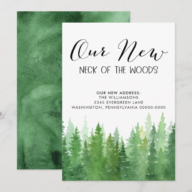 Anuncio Nuestro nuevo cuello de los bosques de pinos (Anverso / Reverso)