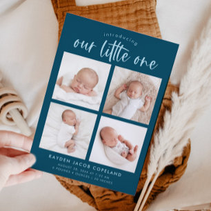 Anuncio Nuestro pequeño hijo Verde azulado multifoto